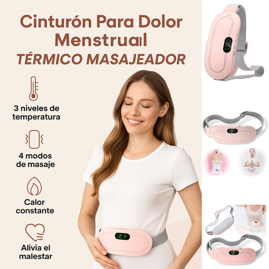 Cinturón Calentador Menstrual Masajeador